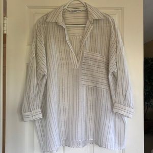 Zara Oversized Linen Top